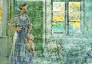 Carl Larsson tvattstugan i stan France oil painting artist